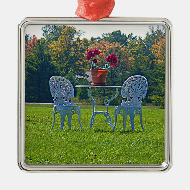 Liebe Silbernes Ornament (Vorne)
