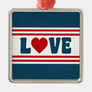 Liebe Silbernes Ornament