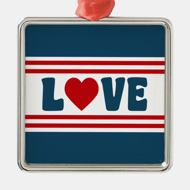 Liebe Silbernes Ornament (Vorne)