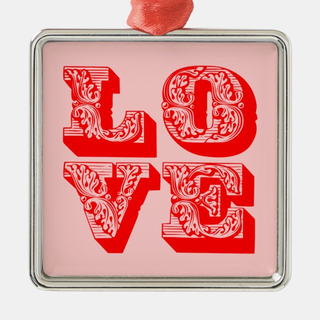 LIEBE SILBERNES ORNAMENT (Vorne)