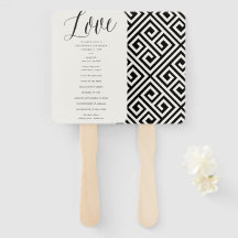 Liebe Simple Script Geometric Chic Wedding Program