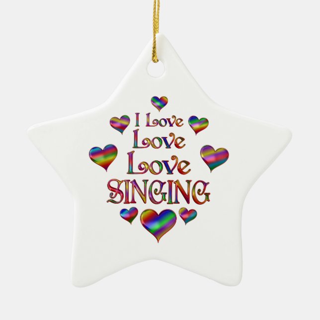 Liebe Singing Keramik Ornament (Vorne)