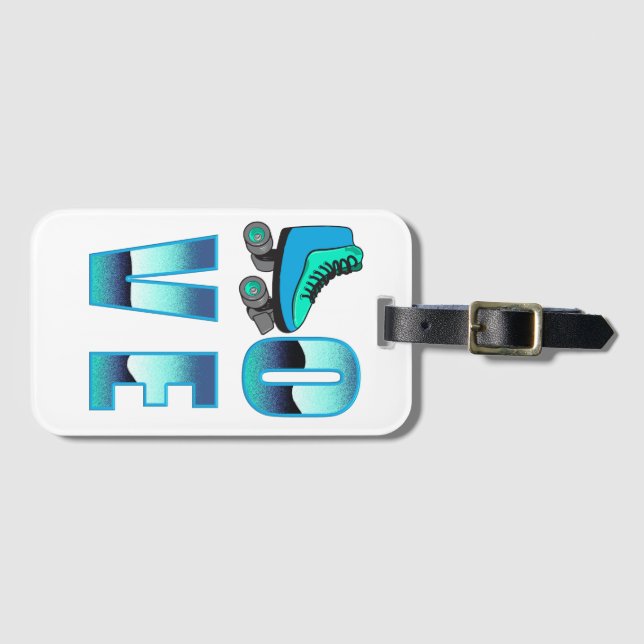 Liebe Skaten Gepäckanhänger (Vorderseite (Horizontal))