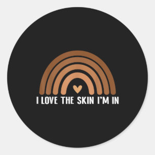 Liebe Skin Im Black History Melanin African Pride Runder Aufkleber