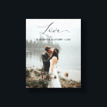 Liebe-Skript Handgeschriebenes, individuelles Hoch Leinwanddruck<br><div class="desc">Dieses Design gedruckt Liebe Skript Handgeschriebene maßgeschneiderte Wedding Foto Canvas Print,  die mit Ihrem Text angepasst werden können. Bitte klicken Sie auf den Button "Anpassen" und verwenden Sie unser Design-Tool,  um diese Vorlage zu ändern. Karo im Grafikdesign-Store für andere Produkte,  die diesem Design entsprechen!</div>