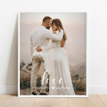 Liebe-Skript Handgeschriebenes Personalisiertes Ho Poster<br><div class="desc">Dieses Design druckte Liebe Script Handgeschriebenes Personalisiertes Hochzeitsposter,  das mit Ihrem Text angepasst werden kann. Bitte klicken Sie auf den Button "Anpassen" und verwenden Sie unser Design-Tool,  um diese Vorlage zu ändern. Karo im Grafikdesign-Store für andere Produkte,  die diesem Design entsprechen!</div>