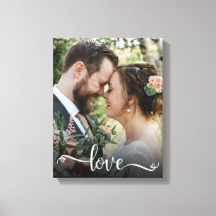 Liebe Skript Hochzeit Foto Canvas drucken Leinwanddruck