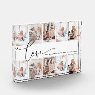 Liebe-Skript Monogramm benutzerdefinierte BildColl Fotoblock