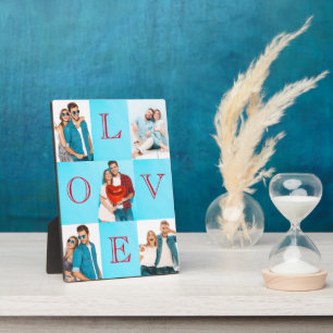 Liebe Skript Personalisiert Couple Fotos Plaque Fotoplatte