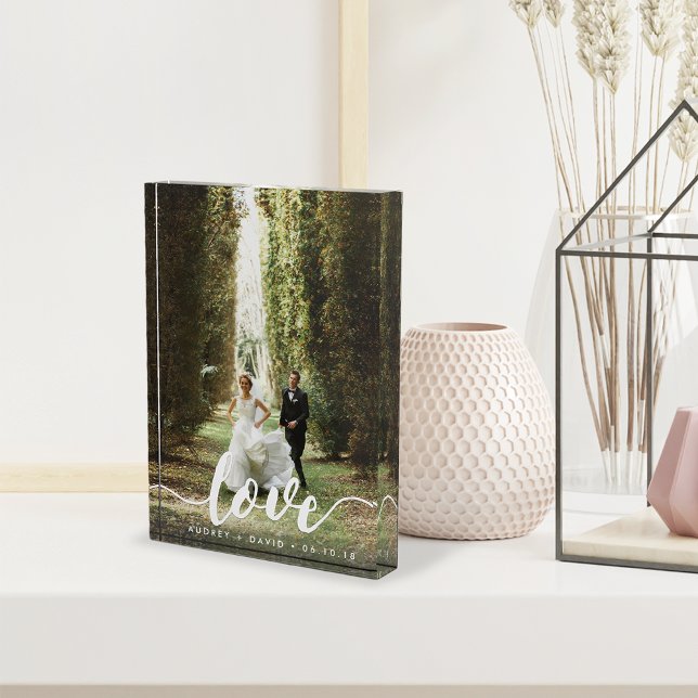 Liebe Skriptüberlagerung | Personalisiertes Hochze Fotoblock (Von Creator hochgeladen)