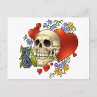 Liebe Skull - Skulls, Rose und Herzen von Al Rio