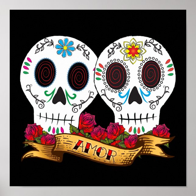 Liebe Skulls "Amor Poster" Poster (Vorne)