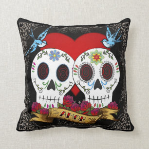 Liebe Skulls Kissen
