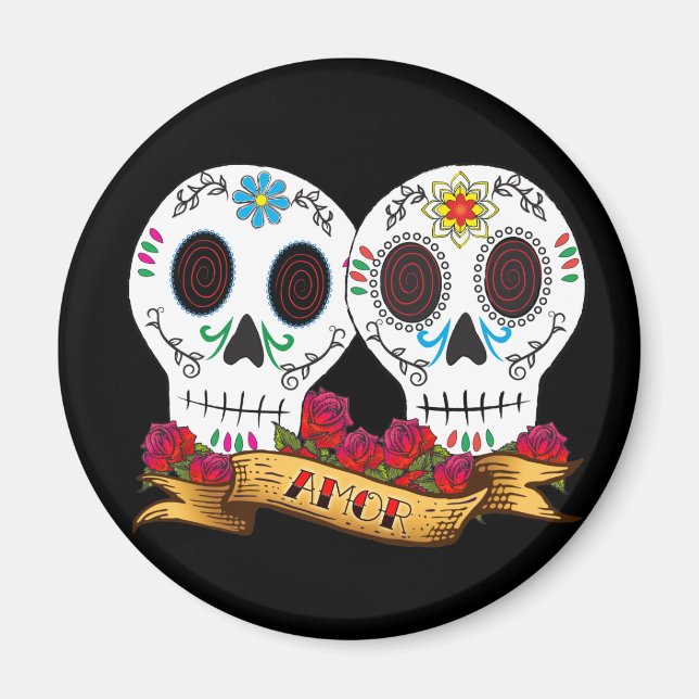 Liebe Skulls Magnet (Vorne)