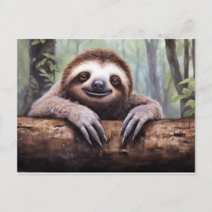 Liebe Sloths Feiertagspostkarte