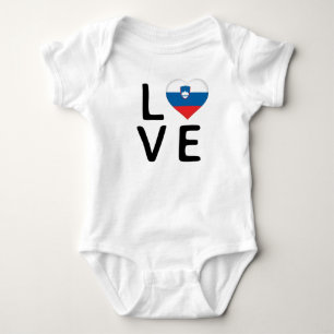 Liebe - Slowenische Flagge Baby Strampler