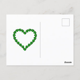 Liebe - Smaragdgrüne Gemstone-Buchstaben Postkarte