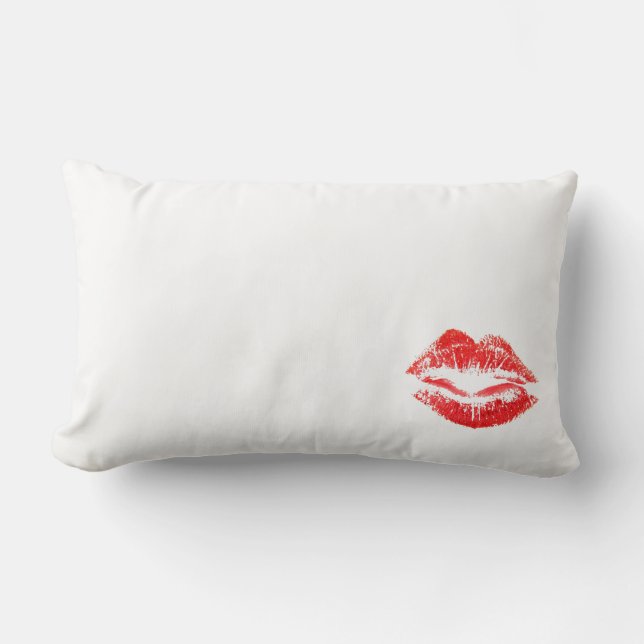 Liebe, Smooches, Küsse, Lippen Lendenkissen (Vorderseite)