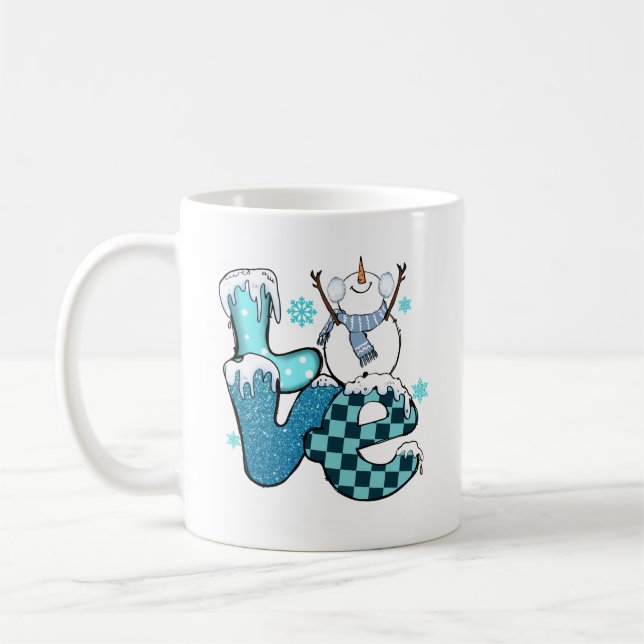 Liebe Snowman Personalisiert Kaffeetasse (Links)