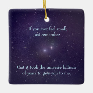 Liebe so groß wie das Universum Personalisierte St Keramikornament