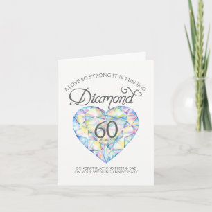 Liebe so stark Diamant-Hochzeit Eltern-Karte Karte