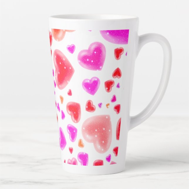 Liebe, so viele Herzen, Weiß Milchtasse (Rechts)
