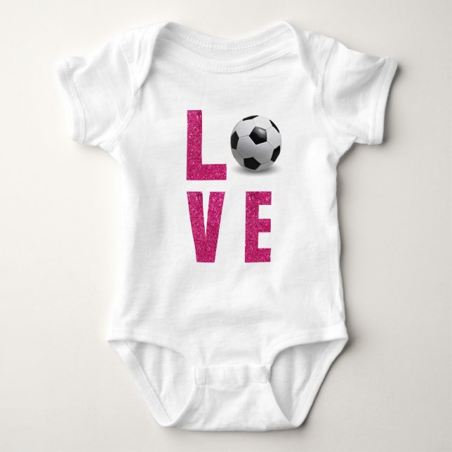 Liebe Soccer Baby Strampler (Vorderseite)