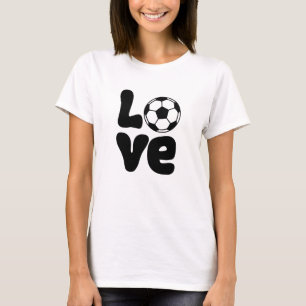 Liebe Soccer Fan T - Shirt Niedlich Game Day Outfi