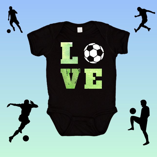 Liebe Soccer Football Game Player Team Baby Boy Strampler (Von Creator hochgeladen)