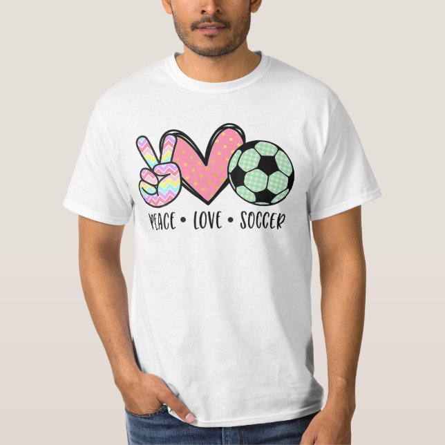 Liebe Soccer Niedlich T-Shirt (Vorderseite)