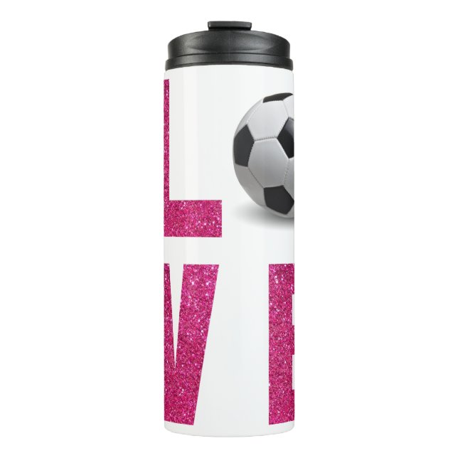 Liebe Soccer Thermosbecher (Vorderseite)