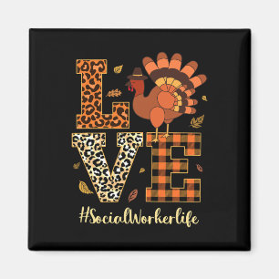 Liebe Social Worker Life Erntedank Herbst Magnet