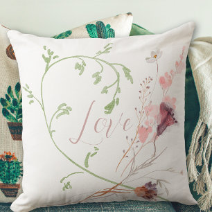 Liebe Soft Watercolor Blume Romantisch Kissen