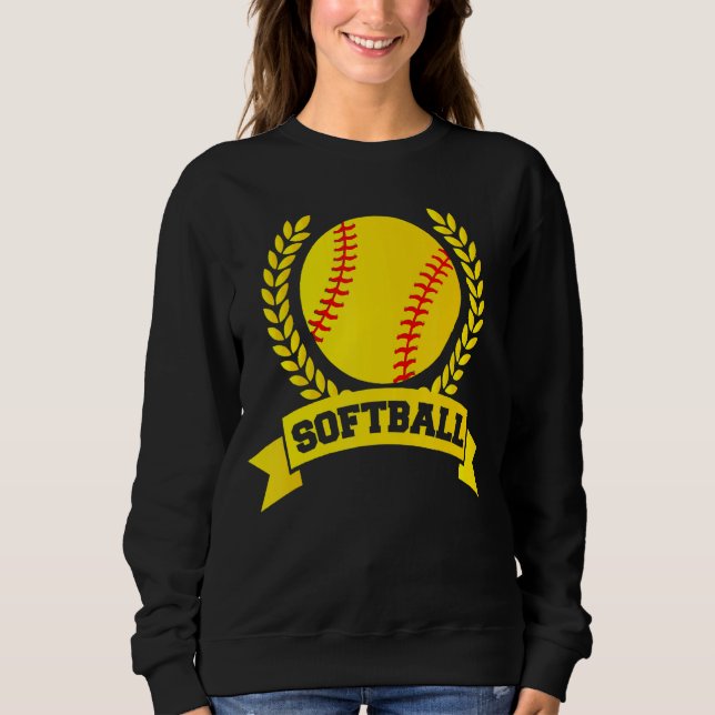 Liebe Softball für junge Mädchen und Frauen Coole  Sweatshirt (Vorderseite)