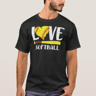 Liebe Softball Graphic Sprichwort T-Shirt für Teen