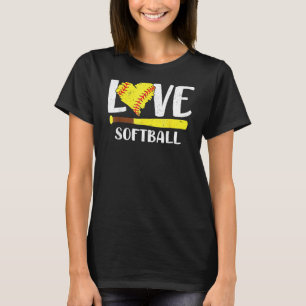 Liebe Softball Graphic Sprichwort T-Shirt für Teen