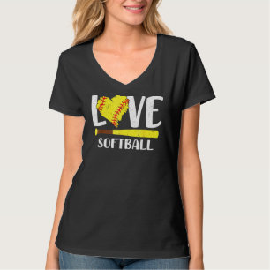 Liebe Softball Graphic Sprichwort T-Shirt für Teen