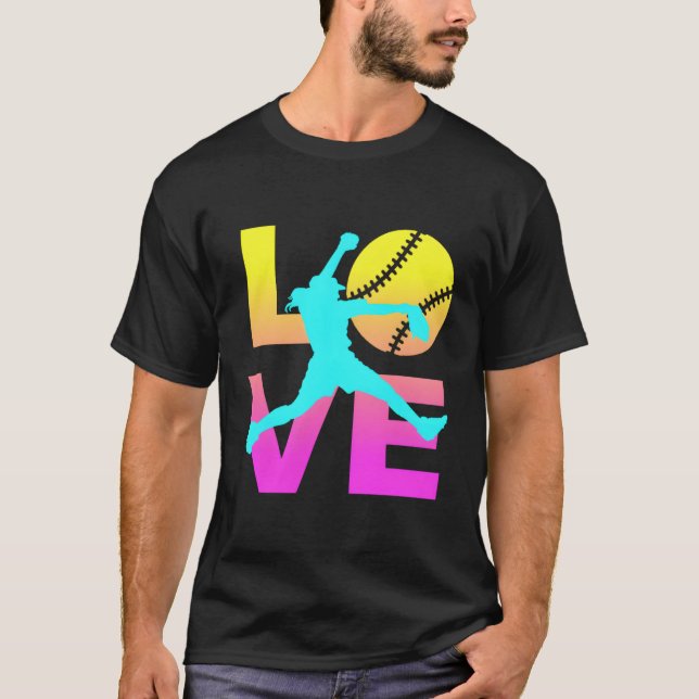 Liebe Softball N T-Shirt (Vorderseite)