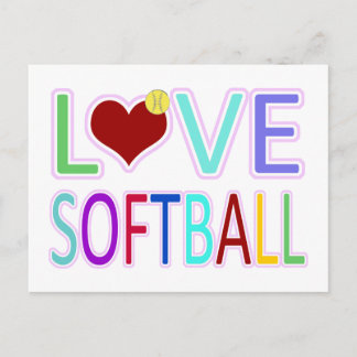 Liebe-SOFTBALL Postkarte
