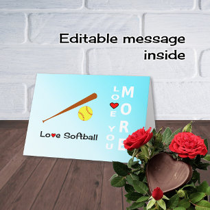 Liebe Softball Valentinstag Romantische Sportarten Feiertagskarte