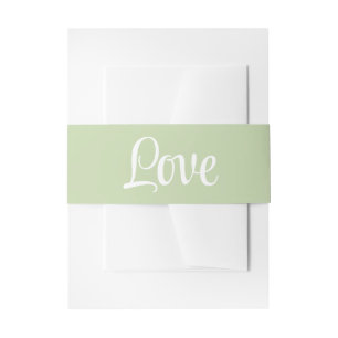 Liebe Sommer Minimalist Grün Hochzeit  Einladungsbanderole