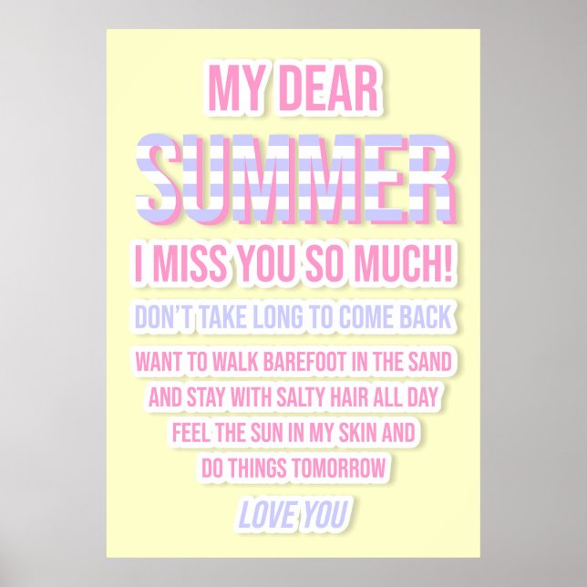 Liebe Sommer Poster (Vorne)