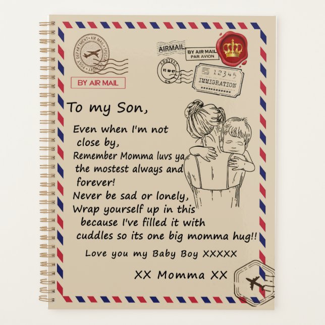 Liebe Son | Brief an meine Tochter Liebe You Baby  Planer (Vorderseite)