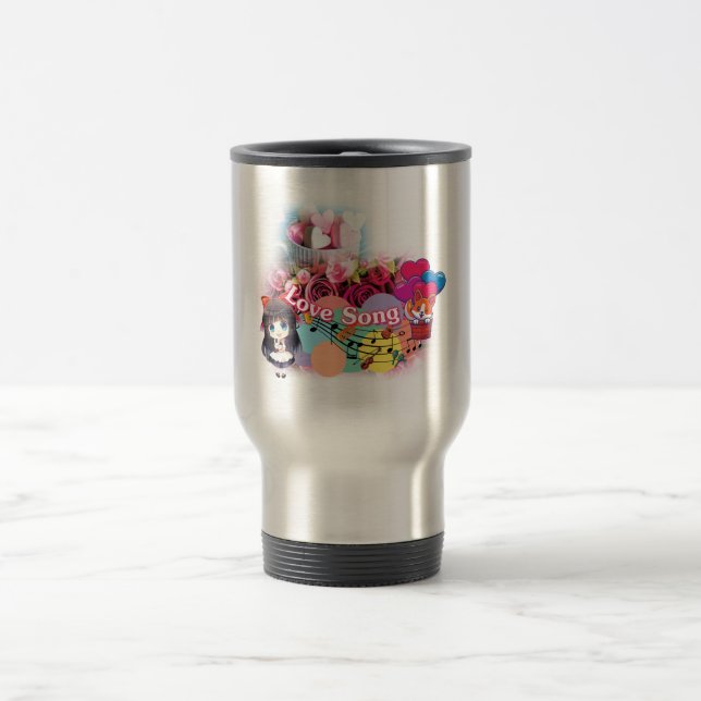 Liebe Song Tumbler Reisebecher (Mittel)