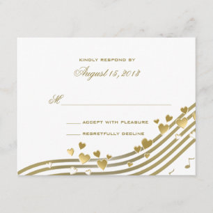 Liebe Song Wedding Response Card RSVP Karte