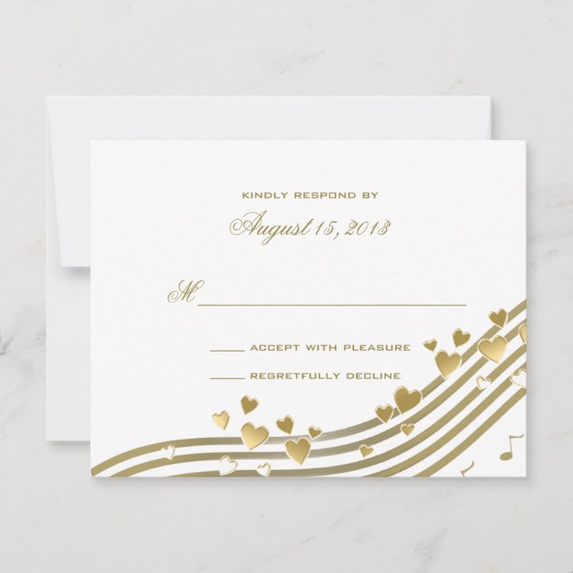 Liebe Song Wedding Response Card RSVP Karte (Vorderseite)