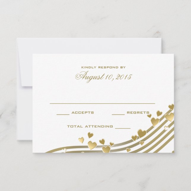 Liebe Song Wedding Response Card RSVP Karte (Vorderseite)