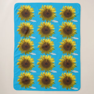Liebe Sonnenblumen Sherpa Blanket Sherpadecke