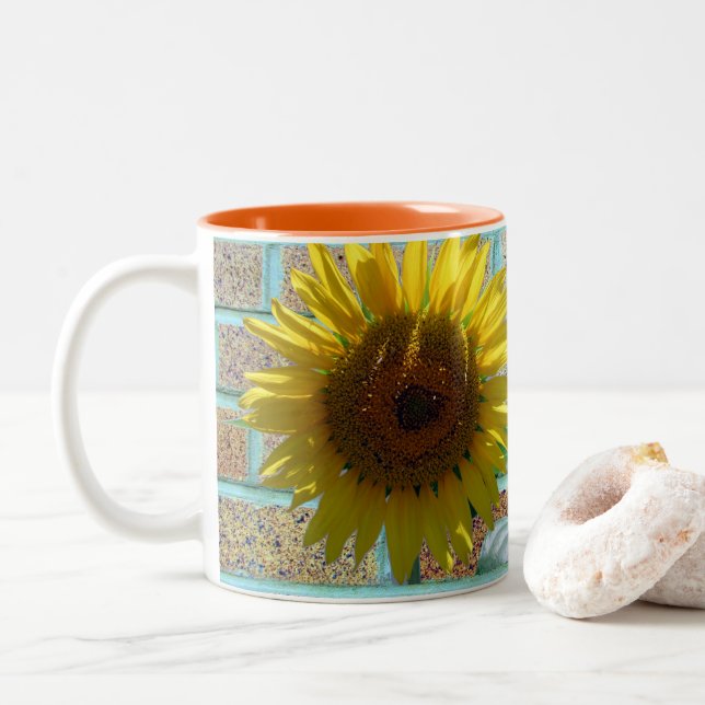 Liebe Sonnenblumen Tasse (Mit Donut)