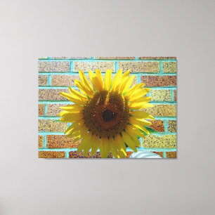 Liebe Sonnenblumengekrempelte Leinwand